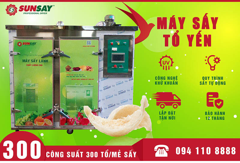 Máy sấy yến 300 tổ SUNSAY– Máy sấy tổ yến bằng công nghệ sấy lạnh